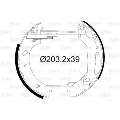 Valeo Bremsbacken 203mm Radbremszylinder Vormontiert Passend Für Ford Escort: Valeo Bremsbacken 203mm Radbremszylinder Vormontiert Passend Für Ford Escort: