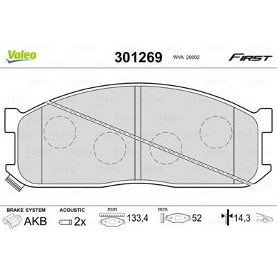 Valeo 3276423012693 - Bremsbeläge vorne Valeo 3276423012693 - Bremsbeläge vorne