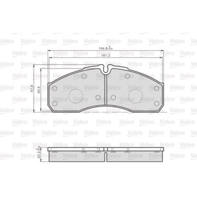 VALEO 872160 Vorderachse Bremsbeläge - Bremsenprodukte VALEO 872160 Vorderachse Bremsbeläge - Bremsenprodukte