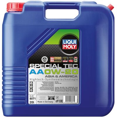 Liqui Moly Special Tec AA 0W-20 20I Motoröl - Motoröl für Toyota, KIA, Nissan, Hyundai, Mitsubishi Liqui Moly Special Tec AA 0W-20 20I Motoröl - Motoröl für Toyota, KIA, Nissan, Hyundai, Mitsubishi