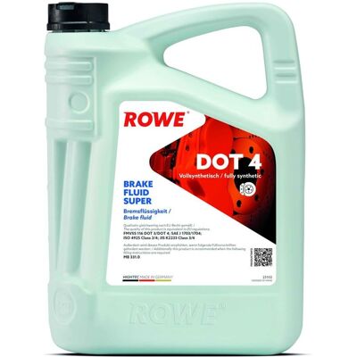 5l Kanister Rowe Hightec Brake Fluid Super Dot 4 (25102) Bremsflüssigkeit Fmvss: 5l Kanister Rowe Hightec Brake Fluid Super Dot 4 (25102) Bremsflüssigkeit Fmvss: