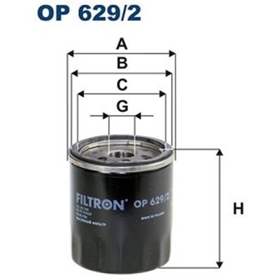 Filtron OP 629/2 Ölfilter - Schraubfilter, 85,5mm, 3/4-16 UNF Filtron OP 629/2 Ölfilter - Schraubfilter, 85,5mm, 3/4-16 UNF