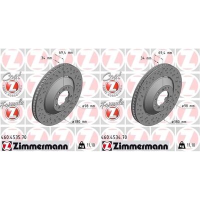 2x Zimmermann Formula Z Bremsscheiben 380mm Vorne Passend Für Porsche 718 Cayman: Bremsscheibe A.b.s.: 18732 Porsche: 98135140580 Porsche: 98135140581 2x Zimmermann Formula Z Bremsscheiben 380mm Vorne Passend Für Porsche 718 Cayman: Bremsscheibe A.b.s.: 18732 Porsche: 98135140580 Porsche: 98135140581