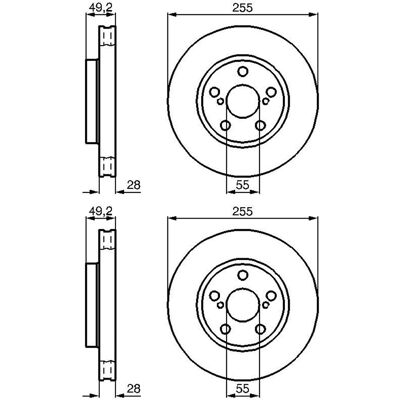 2x Bosch Bremsscheiben Ø255mm Vorne Passend Für Toyota Carina: Bremsscheibe A.b.s.: 16245 Ashika: 6002281c Ate: 24012801131 Blue Print: Adt34380 Bosch 2x Bosch Bremsscheiben Ø255mm Vorne Passend Für Toyota Carina: Bremsscheibe A.b.s.: 16245 Ashika: 6002281c Ate: 24012801131 Blue Print: Adt34380 Bosch