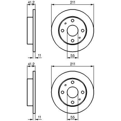 2x Bosch Bremsscheiben Ø211mm Vorne Passend Für Daihatsu Cuore Trevis: Bremsscheibe A.b.s.: 17075 Ackoja: A5540001 Ashika: 6006613c Ate: 24011101591 B 2x Bosch Bremsscheiben Ø211mm Vorne Passend Für Daihatsu Cuore Trevis: Bremsscheibe A.b.s.: 17075 Ackoja: A5540001 Ashika: 6006613c Ate: 24011101591 B