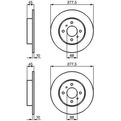 2x Bosch Bremsscheiben Ø278mm Hinten Passend Für Nissan Primera: Bremsscheibe A.b.s.: 17010 Aisin: B6r1876s Ashika: 6101155c Ate: 24011003101 Blue Pri 2x Bosch Bremsscheiben Ø278mm Hinten Passend Für Nissan Primera: Bremsscheibe A.b.s.: 17010 Aisin: B6r1876s Ashika: 6101155c Ate: 24011003101 Blue Pri