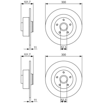 2x Bosch Bremsscheiben Ø300mm Hinten Passend Für Renault Laguna: Bremsscheibe A.b.s.: 18152c Ate: 24011101812 Birth: 3481 Bosch: 0986479573 Brembo: 08 2x Bosch Bremsscheiben Ø300mm Hinten Passend Für Renault Laguna: Bremsscheibe A.b.s.: 18152c Ate: 24011101812 Birth: 3481 Bosch: 0986479573 Brembo: 08