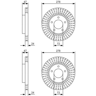 2x Bosch Bremsscheiben Ø278mm Vorne Passend Für Ford Maverick: Bremsscheibe A.b.s.: 17430 A.b.s.: 17899 Aisin: E6f607s Aisin: K6f1159s Aisin: K6r1636s 2x Bosch Bremsscheiben Ø278mm Vorne Passend Für Ford Maverick: Bremsscheibe A.b.s.: 17430 A.b.s.: 17899 Aisin: E6f607s Aisin: K6f1159s Aisin: K6r1636s