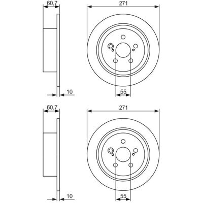 2x Bosch Bremsscheiben Ø271mm Hinten Passend Für Toyota Avensis: Bremsscheibe A.b.s.: 17509 Ackoja: A7040005 Aisin: A6r1322s Ashika: 6102244c Ate: 240 2x Bosch Bremsscheiben Ø271mm Hinten Passend Für Toyota Avensis: Bremsscheibe A.b.s.: 17509 Ackoja: A7040005 Aisin: A6r1322s Ashika: 6102244c Ate: 240