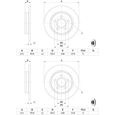 2x Bosch Bremsscheiben Ø271mm Hinten Passend Für Ford Focus: Bremsscheibe A.b.s.: 18142 Abakus: 23104079 Abakus: 231040792 Aisin: K6r957s Ap Xenergy: 2x Bosch Bremsscheiben Ø271mm Hinten Passend Für Ford Focus: Bremsscheibe A.b.s.: 18142 Abakus: 23104079 Abakus: 231040792 Aisin: K6r957s Ap Xenergy: