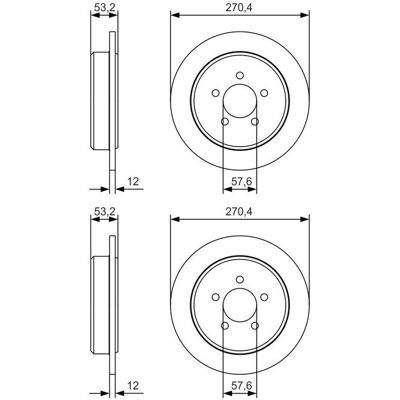 2x Bosch Bremsscheiben Ø270,4mm Hinten Passend Für Chrysler Pt Dodge Neon: Bremsscheibe A.b.s.: 16724 A.b.s.: 17953 Aisin: P6r1571s Ashika: 6109990c A 2x Bosch Bremsscheiben Ø270,4mm Hinten Passend Für Chrysler Pt Dodge Neon: Bremsscheibe A.b.s.: 16724 A.b.s.: 17953 Aisin: P6r1571s Ashika: 6109990c A