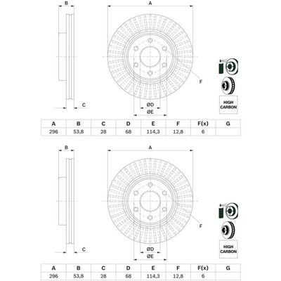 2x Bosch Bremsscheiben Ø296mm Vorne Passend Für Nissan Navara Np300 Renault: Bremsscheibe A.b.s.: 18697 Aisin: B6f1877s Ap Xenergy: X602871 Ashika: 60 2x Bosch Bremsscheiben Ø296mm Vorne Passend Für Nissan Navara Np300 Renault: Bremsscheibe A.b.s.: 18697 Aisin: B6f1877s Ap Xenergy: X602871 Ashika: 60