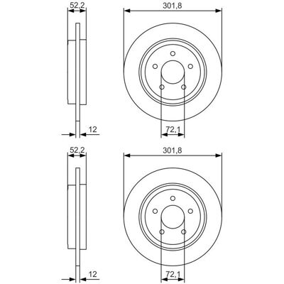 2x Bosch Bremsscheiben Ø301,8mm Hinten Passend Für Ford Maverick: Bremsscheibe A.b.s.: 17900 Aisin: K6r1636s Ashika: 6103365c Ate: 24011201811 Blue Pr 2x Bosch Bremsscheiben Ø301,8mm Hinten Passend Für Ford Maverick: Bremsscheibe A.b.s.: 17900 Aisin: K6r1636s Ashika: 6103365c Ate: 24011201811 Blue Pr