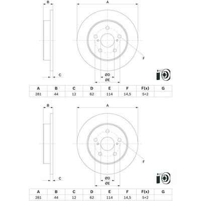 2x Bosch Bremsscheiben Ø281mm Hinten Passend Für Lexus Es Nx Ux Toyota C-hr: Bremsscheibe A.b.s.: 18621 Abakus: 23104259 Aisin: A6r2000s Ashika: 61022 2x Bosch Bremsscheiben Ø281mm Hinten Passend Für Lexus Es Nx Ux Toyota C-hr: Bremsscheibe A.b.s.: 18621 Abakus: 23104259 Aisin: A6r2000s Ashika: 61022