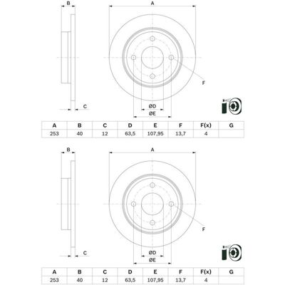 2x Bosch Bremsscheiben Ø253mm Hinten Passend Für Ford Fiesta: Bremsscheibe A.b.s.: 18618 Abakus: 23104267 Ashika: 61000329c Ate: 24011202231 Blue Prin 2x Bosch Bremsscheiben Ø253mm Hinten Passend Für Ford Fiesta: Bremsscheibe A.b.s.: 18618 Abakus: 23104267 Ashika: 61000329c Ate: 24011202231 Blue Prin