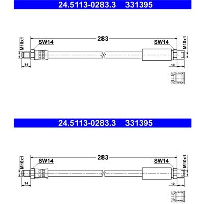2x Ate Bremsschläuche Am Bremssattel Hinten Passend Für Bmw 7 Z8 Links+rechts: Bremsschlauch A.b.s.: Sl4886 Aic: 50912 Ate: 24511302833 Bmw: 343011624 2x Ate Bremsschläuche Am Bremssattel Hinten Passend Für Bmw 7 Z8 Links+rechts: Bremsschlauch A.b.s.: Sl4886 Aic: 50912 Ate: 24511302833 Bmw: 343011624
