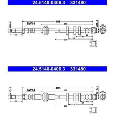 2x Ate Bremsschläuche Hinten Passend Für Audi A4 Links+rechts: Bremsschlauch A.b.s.: Sl1122 Ate: 24514004063 Bogap: A3124172 Bosch: 1987481429 Brembo: 2x Ate Bremsschläuche Hinten Passend Für Audi A4 Links+rechts: Bremsschlauch A.b.s.: Sl1122 Ate: 24514004063 Bogap: A3124172 Bosch: 1987481429 Brembo: