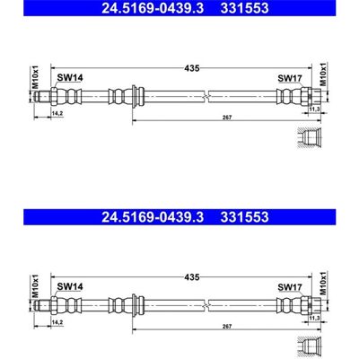 2x Ate Bremsschläuche Hinten Am Bremssattel Passend Für Bmw X5 X6 Links+rechts: Bremsschlauch A.b.s.: Sl6045 Ate: 24516904393 Bmw: 34306776293 Bmw: 34 2x Ate Bremsschläuche Hinten Am Bremssattel Passend Für Bmw X5 X6 Links+rechts: Bremsschlauch A.b.s.: Sl6045 Ate: 24516904393 Bmw: 34306776293 Bmw: 34