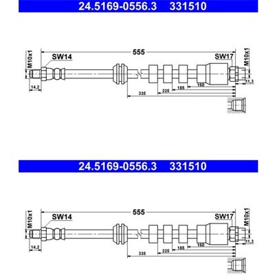 2x Ate Bremsschläuche Vorne Passend Für Bmw 5 6 Links+rechts: Bremsschlauch A.b.s.: Sl5747 Ate: 24516905563 Bmw: 34326760909 Bmw: 34326767390 Bogap: B 2x Ate Bremsschläuche Vorne Passend Für Bmw 5 6 Links+rechts: Bremsschlauch A.b.s.: Sl5747 Ate: 24516905563 Bmw: 34326760909 Bmw: 34326767390 Bogap: B