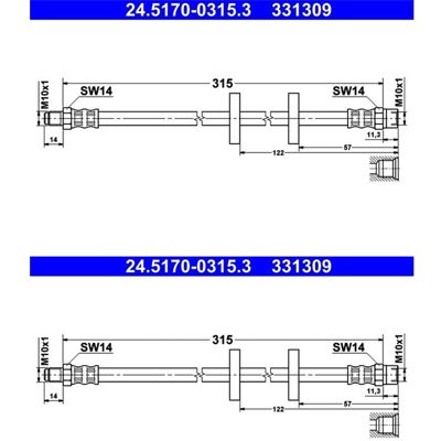 2x Ate Bremsschläuche Vorne Hinten Passend Für Audi 100 80 90 Coupe Quattro: Bremsschlauch A.b.s.: Sl1348 Aic: 50901 Ate: 24517003153 Automega: 120024 2x Ate Bremsschläuche Vorne Hinten Passend Für Audi 100 80 90 Coupe Quattro: Bremsschlauch A.b.s.: Sl1348 Aic: 50901 Ate: 24517003153 Automega: 120024