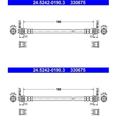 2x Ate Bremsschläuche Hinten Passend Für Audi A2 Links+rechts: Bremsschlauch A.b.s.: Sl3581 Aic: 50942 Ate: 24524201903 Bogap: A3124148 Bogap: A312414 2x Ate Bremsschläuche Hinten Passend Für Audi A2 Links+rechts: Bremsschlauch A.b.s.: Sl3581 Aic: 50942 Ate: 24524201903 Bogap: A3124148 Bogap: A312414