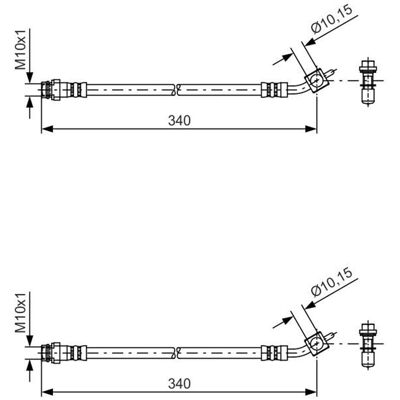 2x Bosch Bremsschläuche Hinten Außen Am Bremssattel Beidseitig Passend Für Ford: Bremsschlauch A.b.s.: Sl5953 A.b.s.: Sl6599 Ate: 24513303113 Bosch: 1 2x Bosch Bremsschläuche Hinten Außen Am Bremssattel Beidseitig Passend Für Ford: Bremsschlauch A.b.s.: Sl5953 A.b.s.: Sl6599 Ate: 24513303113 Bosch: 1