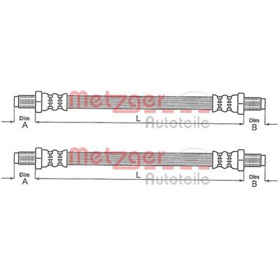 2x Metzger Bremsschläuche Hinten Beidseitig Passend Für Austin Mini Rover Mini: Bremsschlauch A.b.s.: Sl1136 Bosch: 1987476575 Brembo: T52054 Corteco: 2x Metzger Bremsschläuche Hinten Beidseitig Passend Für Austin Mini Rover Mini: Bremsschlauch A.b.s.: Sl1136 Bosch: 1987476575 Brembo: T52054 Corteco: