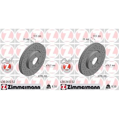 2x Zimmermann Sport Bremsscheiben 296mm Gelocht Vorne Passend Für Chevrolet Capt: Bremsscheibe A.b.s.: 17763 Abakus: 23103378 Aisin: L6f1430s Ap Xener 2x Zimmermann Sport Bremsscheiben 296mm Gelocht Vorne Passend Für Chevrolet Capt: Bremsscheibe A.b.s.: 17763 Abakus: 23103378 Aisin: L6f1430s Ap Xener