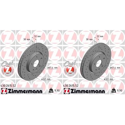 2x Zimmermann Sport Bremsscheiben 321mm Gelocht Vorne Passend Für Chevrolet Mali: Bremsscheibe A.b.s.: 17989 Abakus: 23103304 Aisin: Q6f1889s Ap Xener 2x Zimmermann Sport Bremsscheiben 321mm Gelocht Vorne Passend Für Chevrolet Mali: Bremsscheibe A.b.s.: 17989 Abakus: 23103304 Aisin: Q6f1889s Ap Xener