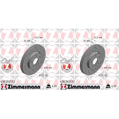 2x Zimmermann Sport Bremsscheiben 276mm Gelocht Vorne Passend Für Chevrolet Aveo: Bremsscheibe A.b.s.: 18034 Abakus: 23103086 Abakus: 231030862 Aisin: 2x Zimmermann Sport Bremsscheiben 276mm Gelocht Vorne Passend Für Chevrolet Aveo: Bremsscheibe A.b.s.: 18034 Abakus: 23103086 Abakus: 231030862 Aisin: