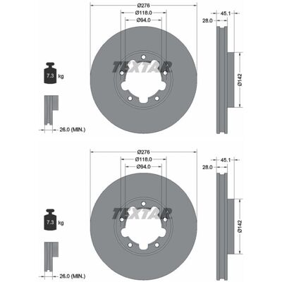 2x Textar Bremsscheiben 276mm Innenbelüftet Vorne Passend Für Nissan Cabstar Nt4: Bremsscheibe A.b.s.: 18281 Ashika: 6001161c Ate: 24012802441 Beral: 2x Textar Bremsscheiben 276mm Innenbelüftet Vorne Passend Für Nissan Cabstar Nt4: Bremsscheibe A.b.s.: 18281 Ashika: 6001161c Ate: 24012802441 Beral: