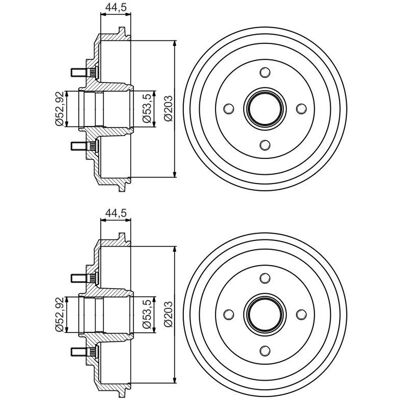 2x Bosch 203mm Bremstrommeln Hinten Passend Für Ford Fiesta Fusion Links+rechts: Bremstrommel A.b.s.: 7178s A.b.s.: 7178sc Ashika: 56000303c Ate: 2402 2x Bosch 203mm Bremstrommeln Hinten Passend Für Ford Fiesta Fusion Links+rechts: Bremstrommel A.b.s.: 7178s A.b.s.: 7178sc Ashika: 56000303c Ate: 2402