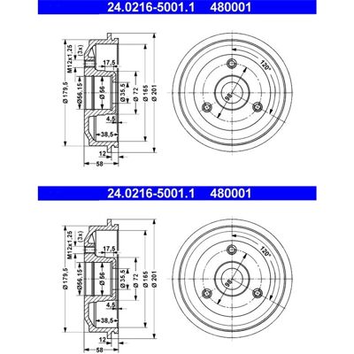 2x Ate 165,0mm Bremstrommeln Hinten Passend Für Citroën Ax Saxo Peugeot 106: Bremstrommel A.b.s.: 2471s Ap Xenergy: X654129 Ashika: 56000607c Ate: 240 2x Ate 165,0mm Bremstrommeln Hinten Passend Für Citroën Ax Saxo Peugeot 106: Bremstrommel A.b.s.: 2471s Ap Xenergy: X654129 Ashika: 56000607c Ate: 240