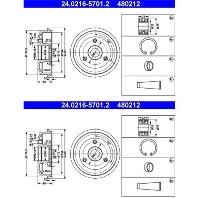 2x Ate 165,0mm Bremstrommeln Hinten Passend Für Citroën Ax Saxo Peugeot 106: Bremstrommel A.b.s.: 2471s Ap Xenergy: X654129 Ashika: 56000607c Ate: 240 2x Ate 165,0mm Bremstrommeln Hinten Passend Für Citroën Ax Saxo Peugeot 106: Bremstrommel A.b.s.: 2471s Ap Xenergy: X654129 Ashika: 56000607c Ate: 240