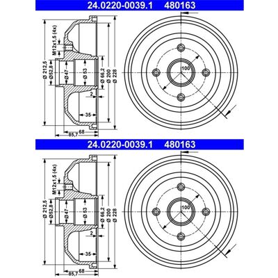 2x Ate 200,0mm Bremstrommeln Hinten Passend Für Opel Corsa Links+rechts: Bremstrommel A.b.s.: 2770s Ap Xenergy: X654301 Ashika: 56000408c Ate: 2402200 2x Ate 200,0mm Bremstrommeln Hinten Passend Für Opel Corsa Links+rechts: Bremstrommel A.b.s.: 2770s Ap Xenergy: X654301 Ashika: 56000408c Ate: 2402200