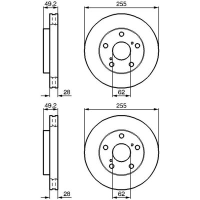 2x Bosch Bremsscheiben 255mm Belüftet Innenbelüftet Vorne Passend Für Toyota: Bremsscheibe A.b.s.: 16552 Aisin: A6f2032s Ashika: 6002291c Ate: 2401280 2x Bosch Bremsscheiben 255mm Belüftet Innenbelüftet Vorne Passend Für Toyota: Bremsscheibe A.b.s.: 16552 Aisin: A6f2032s Ashika: 6002291c Ate: 2401280
