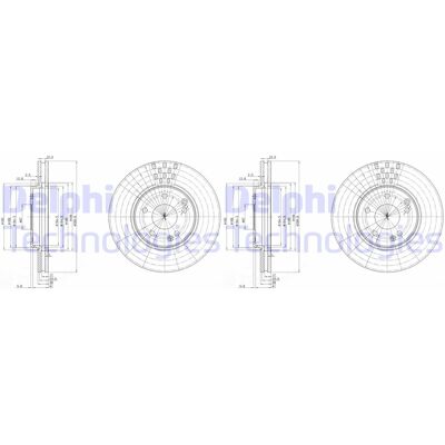 2x Delphi Bremsscheiben 300mm Belüftet Vorne Passend Für Chrysler Crossfire: Bremsscheibe A.b.s.: 17017 Abakus: 23103065 Abakus: 231030652 Abakus: 231 2x Delphi Bremsscheiben 300mm Belüftet Vorne Passend Für Chrysler Crossfire: Bremsscheibe A.b.s.: 17017 Abakus: 23103065 Abakus: 231030652 Abakus: 231