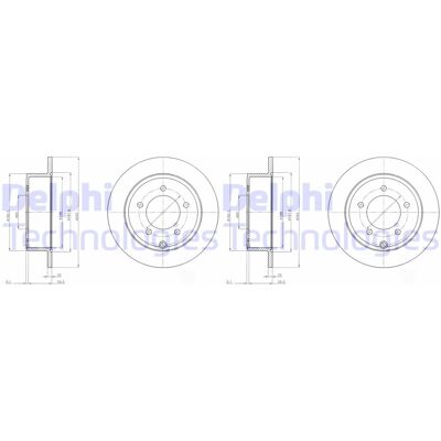 2x Delphi Bremsscheiben 262mm Voll Hinten Passend Für Chrysler Sebring Dodge: Bremsscheibe A.b.s.: 17882 Abakus: 23104150 Abakus: 231041502 Aisin: P6r 2x Delphi Bremsscheiben 262mm Voll Hinten Passend Für Chrysler Sebring Dodge: Bremsscheibe A.b.s.: 17882 Abakus: 23104150 Abakus: 231041502 Aisin: P6r