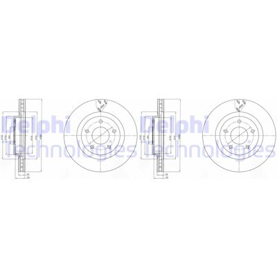 2x Delphi Bremsscheiben 294mm Belüftet Vorne Passend Für Chrysler Sebring: Bremsscheibe A.b.s.: 17881 Abakus: 23103112 Abakus: 231031122 Ap Xenergy: X 2x Delphi Bremsscheiben 294mm Belüftet Vorne Passend Für Chrysler Sebring: Bremsscheibe A.b.s.: 17881 Abakus: 23103112 Abakus: 231031122 Ap Xenergy: X