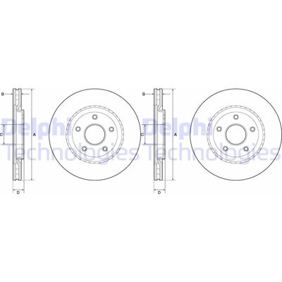 2x Delphi Bremsscheiben 330mm Belüftet Vorne Passend Für Chrysler Grand Dodge: Bremsscheibe A.b.s.: 18405 Ap Xenergy: X602857 Ashika: 6009923c Blue Pr 2x Delphi Bremsscheiben 330mm Belüftet Vorne Passend Für Chrysler Grand Dodge: Bremsscheibe A.b.s.: 18405 Ap Xenergy: X602857 Ashika: 6009923c Blue Pr