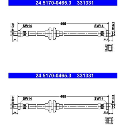 2x Ate Bremsschläuche Vorne Passend Für Volvo 440 460 480 Links+rechts: Bremsschlauch A.b.s.: Sl3651 Ate: 24517004653 Brembo: T86017 Car: Tf510x Cofle 2x Ate Bremsschläuche Vorne Passend Für Volvo 440 460 480 Links+rechts: Bremsschlauch A.b.s.: Sl3651 Ate: 24517004653 Brembo: T86017 Car: Tf510x Cofle