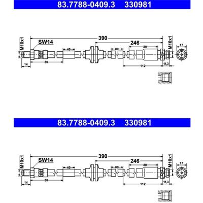 2x Ate Bremsschläuche Hinten Passend Für Ford Focus Links+rechts: Bremsschlauch A.b.s.: Sl5658 Ate: 83778804093 Bosch: 1987476180 Bosch: 1987481b80 Br 2x Ate Bremsschläuche Hinten Passend Für Ford Focus Links+rechts: Bremsschlauch A.b.s.: Sl5658 Ate: 83778804093 Bosch: 1987476180 Bosch: 1987481b80 Br