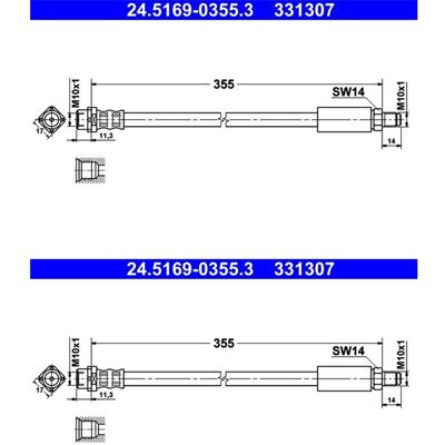 2x Ate Bremsschläuche Am Bremssattel Vorne Passend Für Bmw 7 Links+rechts: Bremsschlauch A.b.s.: Sl4931 Ate: 24516903553 Bmw: 34301161964 Bmw: 3430116 2x Ate Bremsschläuche Am Bremssattel Vorne Passend Für Bmw 7 Links+rechts: Bremsschlauch A.b.s.: Sl4931 Ate: 24516903553 Bmw: 34301161964 Bmw: 3430116