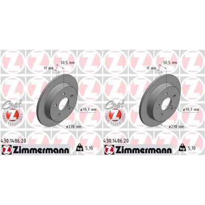 2x Zimmermann Bremsscheiben 278mm Voll Hinten Passend Für Chevrolet Alero Trans: Bremsscheibe A.b.s.: 16460 A.b.s.: 16917 Aisin: J6f1134s Ate: 2401110 2x Zimmermann Bremsscheiben 278mm Voll Hinten Passend Für Chevrolet Alero Trans: Bremsscheibe A.b.s.: 16460 A.b.s.: 16917 Aisin: J6f1134s Ate: 2401110