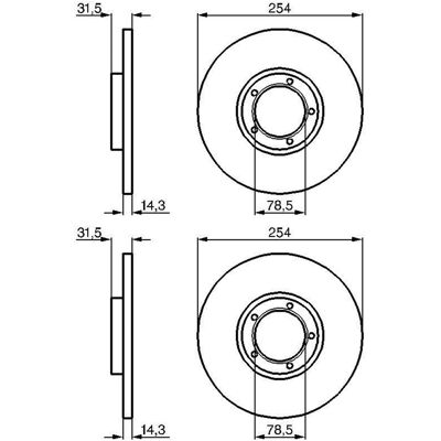 2x Bosch Bremsscheiben 254mm Voll Vorne Passend Für Ford Transit 0 986 478 345: Bremsscheibe A.b.s.: 15814 Aisin: K6f1632s Ashika: 60000361c Ate: 2401 2x Bosch Bremsscheiben 254mm Voll Vorne Passend Für Ford Transit 0 986 478 345: Bremsscheibe A.b.s.: 15814 Aisin: K6f1632s Ashika: 60000361c Ate: 2401