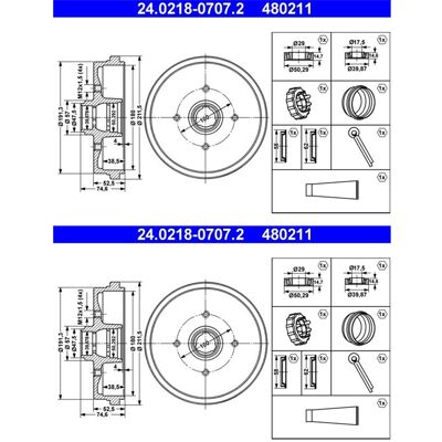 2x Ate Bremstrommeln 180,0mm Hinten Passend Für Audi 50 80 Coupe Seat Arosa: Bremstrommel A.b.s.: 7169s Aic: 52645 Ashika: 56000901c Ate: 24021800071 2x Ate Bremstrommeln 180,0mm Hinten Passend Für Audi 50 80 Coupe Seat Arosa: Bremstrommel A.b.s.: 7169s Aic: 52645 Ashika: 56000901c Ate: 24021800071