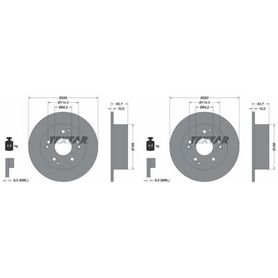 2x Textar Pro Bremsscheiben 260mm Voll Hinten Passend Für Honda Accord 9216970: Bremsscheibe A.b.s.: 17381 Ashika: 6104494c Blue Print: Adh24353 Bosch 2x Textar Pro Bremsscheiben 260mm Voll Hinten Passend Für Honda Accord 9216970: Bremsscheibe A.b.s.: 17381 Ashika: 6104494c Blue Print: Adh24353 Bosch