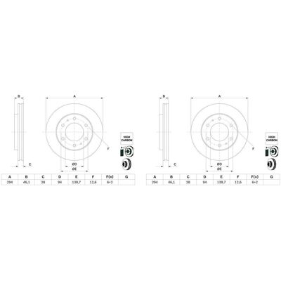 2x Bosch Bremsscheiben Ø294mm Vorderachse Passend Für Fiat Fullback Mitsubishi: Bremsscheibe A.b.s.: 17958 Aisin: D6f134s Ap Xenergy: X602624 Ashika: 2x Bosch Bremsscheiben Ø294mm Vorderachse Passend Für Fiat Fullback Mitsubishi: Bremsscheibe A.b.s.: 17958 Aisin: D6f134s Ap Xenergy: X602624 Ashika: