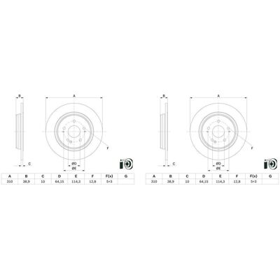 2x Bosch Bremsscheiben Ø310mm Hinterachse Passend Für Honda Cr-v 0 986 479 G18: Bremsscheibe A.b.s.: 18777 Ashika: 6104429c Ate: 24011004291 Blue Prin 2x Bosch Bremsscheiben Ø310mm Hinterachse Passend Für Honda Cr-v 0 986 479 G18: Bremsscheibe A.b.s.: 18777 Ashika: 6104429c Ate: 24011004291 Blue Prin