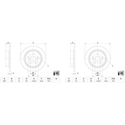 2x Bosch Bremsscheiben Ø292mm Hinten Passend Für Toyota C-hr 0 986 479 H27: Bremsscheibe A.b.s.: 18919 Ashika: 6102272c Ate: 24011102001 Blue Print: A 2x Bosch Bremsscheiben Ø292mm Hinten Passend Für Toyota C-hr 0 986 479 H27: Bremsscheibe A.b.s.: 18919 Ashika: 6102272c Ate: 24011102001 Blue Print: A